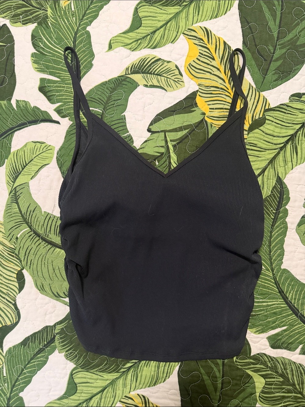 Vouri Black Ribbed bra tank